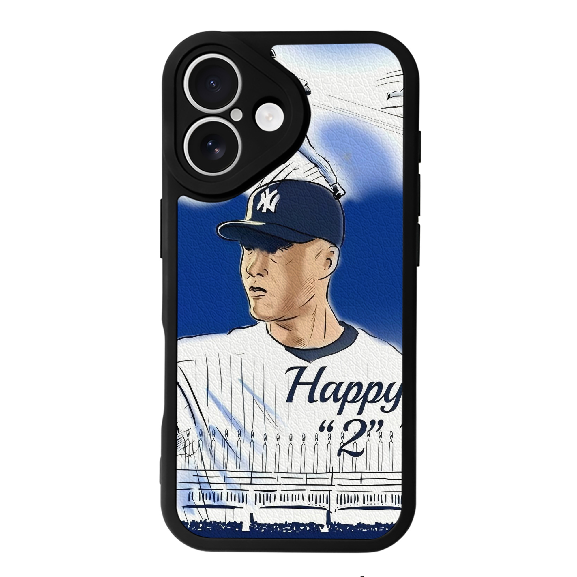 Derek Jeter 69 IPhone 16 Silicone Leather Case – UV Print, Lambskin Texture – Perfect Fit, Wireless Charging Compatible, Scratch Resistant, Precise Cutouts – Stylish Protection For IPhone 16